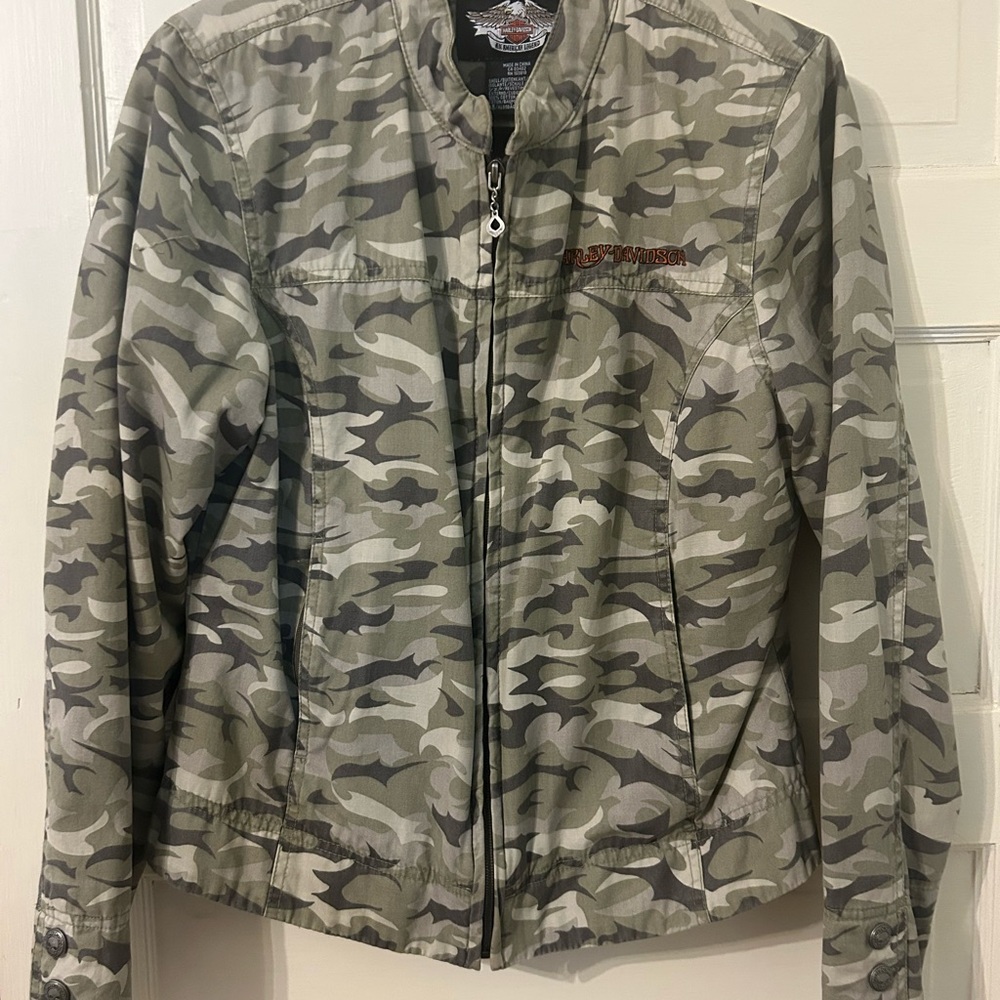 Harley-Davidson Women's Green Camouflage Utility Jacket
